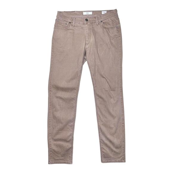 Brax Feel Good Jeans Mens 34x33 Brown Khaki Taupe 5-Pocket Twill Casual Pants - Picture 1 of 7